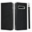 Leather Case Stands Flip Cover T09 Holder for Samsung Galaxy S10 Plus Black