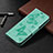 Leather Case Stands Flip Cover T09 Holder for Xiaomi Redmi 9A Matcha Green