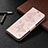 Leather Case Stands Flip Cover T09 Holder for Xiaomi Redmi 9A Rose Gold