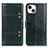 Leather Case Stands Flip Cover T10 Holder for Apple iPhone 15 Green