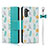 Leather Case Stands Flip Cover T10 Holder for Samsung Galaxy Note 10 5G Cyan