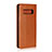 Leather Case Stands Flip Cover T10 Holder for Samsung Galaxy S10 Plus Orange