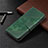 Leather Case Stands Flip Cover T10 Holder for Xiaomi Redmi 9i Green