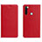 Leather Case Stands Flip Cover T10 Holder for Xiaomi Redmi Note 8 (2021) Red