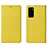 Leather Case Stands Flip Cover T11 Holder for Huawei Honor V30 5G Yellow