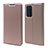 Leather Case Stands Flip Cover T12 Holder for Huawei P40 Rose Gold