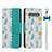 Leather Case Stands Flip Cover T12 Holder for Samsung Galaxy S10 Plus Cyan