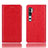 Leather Case Stands Flip Cover T12 Holder for Xiaomi Mi Note 10 Pro Red