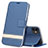 Leather Case Stands Flip Cover T14 Holder for Apple iPhone 11 Blue