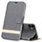 Leather Case Stands Flip Cover T14 Holder for Apple iPhone 11 Gray