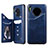 Leather Case Stands Flip Cover T14 Holder for Huawei Mate 30 5G Blue