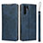 Leather Case Stands Flip Cover T14 Holder for Huawei P30 Pro Blue