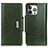 Leather Case Stands Flip Cover T15 Holder for Apple iPhone 14 Pro Green