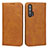 Leather Case Stands Flip Cover T15 Holder for Huawei Honor 20 Pro Orange