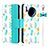 Leather Case Stands Flip Cover T15 Holder for Huawei Mate 30E Pro 5G Cyan