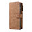 Leather Case Stands Flip Cover T15 Holder for Samsung Galaxy S10 Plus Brown