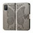 Leather Case Stands Flip Cover T15 Holder for Xiaomi Poco M3 Gray