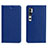 Leather Case Stands Flip Cover T16 Holder for Xiaomi Mi Note 10 Pro Blue