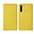 Leather Case Stands Flip Cover T16 Holder for Xiaomi Redmi Note 8 (2021) Yellow