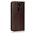 Leather Case Stands Flip Cover T17 Holder for Xiaomi Redmi Note 8 Pro Brown