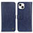 Leather Case Stands Flip Cover T18 Holder for Apple iPhone 13 Blue