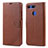 Leather Case Stands Flip Cover T18 Holder for Huawei Honor View 20 Brown