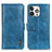 Leather Case Stands Flip Cover T20 Holder for Apple iPhone 14 Pro Blue