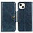 Leather Case Stands Flip Cover T21 Holder for Apple iPhone 13 Blue