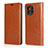 Leather Case Stands Flip Cover T21 Holder for Xiaomi Mi 11 Lite 5G NE Light Brown
