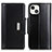 Leather Case Stands Flip Cover T22 Holder for Apple iPhone 13 Black