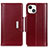 Leather Case Stands Flip Cover T22 Holder for Apple iPhone 13 Red