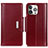 Leather Case Stands Flip Cover T22 Holder for Apple iPhone 14 Pro Max Red