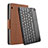 Leather Case Stands Flip Cover with Keyboard for Huawei MediaPad T3 10 AGS-L09 AGS-W09 Brown