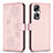 Leather Case Stands Flip Flowers Cover Holder BF1 for Huawei Honor 90 Pro 5G