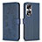 Leather Case Stands Flip Flowers Cover Holder BF1 for Huawei Honor 90 Pro 5G Blue