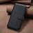 Leather Case Stands Flip Flowers Cover Holder BF1 for Oppo A15 Black