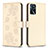 Leather Case Stands Flip Flowers Cover Holder BF1 for Oppo A16