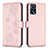 Leather Case Stands Flip Flowers Cover Holder BF1 for Oppo A16