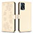 Leather Case Stands Flip Flowers Cover Holder BF1 for Oppo A16s