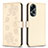 Leather Case Stands Flip Flowers Cover Holder BF1 for Oppo A18