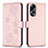 Leather Case Stands Flip Flowers Cover Holder BF1 for Oppo A18