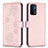 Leather Case Stands Flip Flowers Cover Holder BF1 for Oppo A74 5G