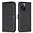 Leather Case Stands Flip Flowers Cover Holder BF1 for Oppo A77s Black
