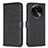 Leather Case Stands Flip Flowers Cover Holder BF1 for Oppo Find X6 5G Black