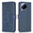 Leather Case Stands Flip Flowers Cover Holder BF1 for Xiaomi Civi 3 5G Blue