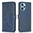 Leather Case Stands Flip Flowers Cover Holder BF1 for Xiaomi Poco F5 5G Blue