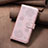 Leather Case Stands Flip Flowers Cover Holder BF1 for Xiaomi Redmi K60 5G Rose Gold