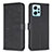 Leather Case Stands Flip Flowers Cover Holder BF1 for Xiaomi Redmi Note 12 4G Black