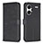 Leather Case Stands Flip Flowers Cover Holder BF1 for Xiaomi Redmi Note 13 Pro+ Plus 5G Black