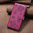 Leather Case Stands Flip Flowers Cover Holder BF2 for Google Pixel 7 Pro 5G Hot Pink